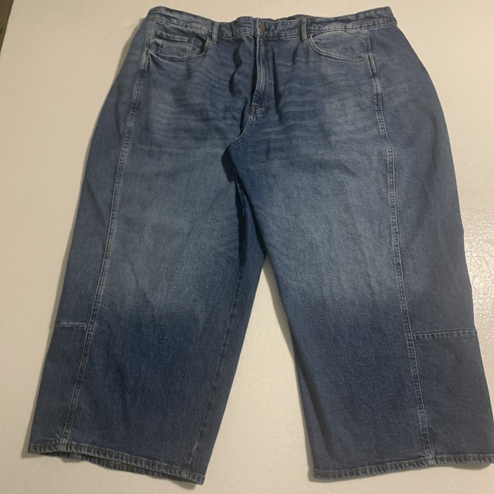 New Ana A New Approach Highest Rise Barrel  Blue Jeans Size 24W Pants